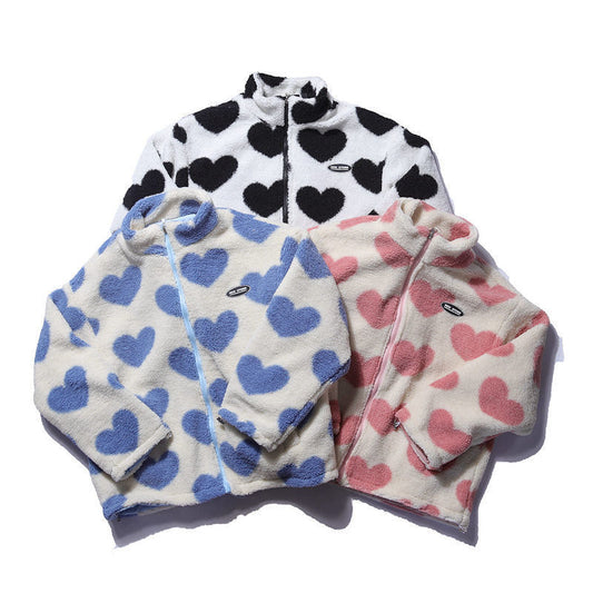 Autumn And Winter Love Lamb Plush Coat Men And Women