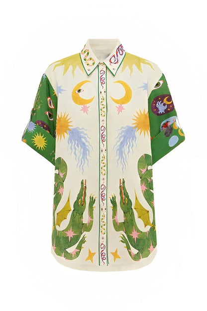 Fashion Casual Shirt And Shorts Two-piece Suit