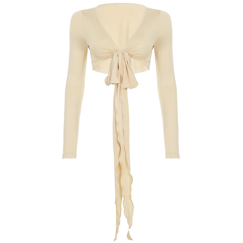 Pure Desire Strap Long-sleeved T-shirt