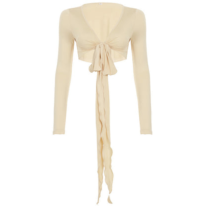 Pure Desire Strap Long-sleeved T-shirt