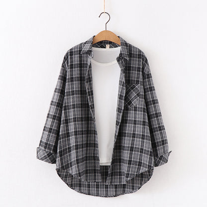 Plaid Women Flannel Casual Shirt