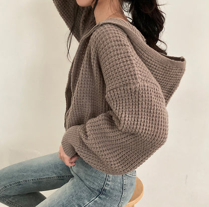 Women's Fashion Loose And Lazy Style Knitted Jacket