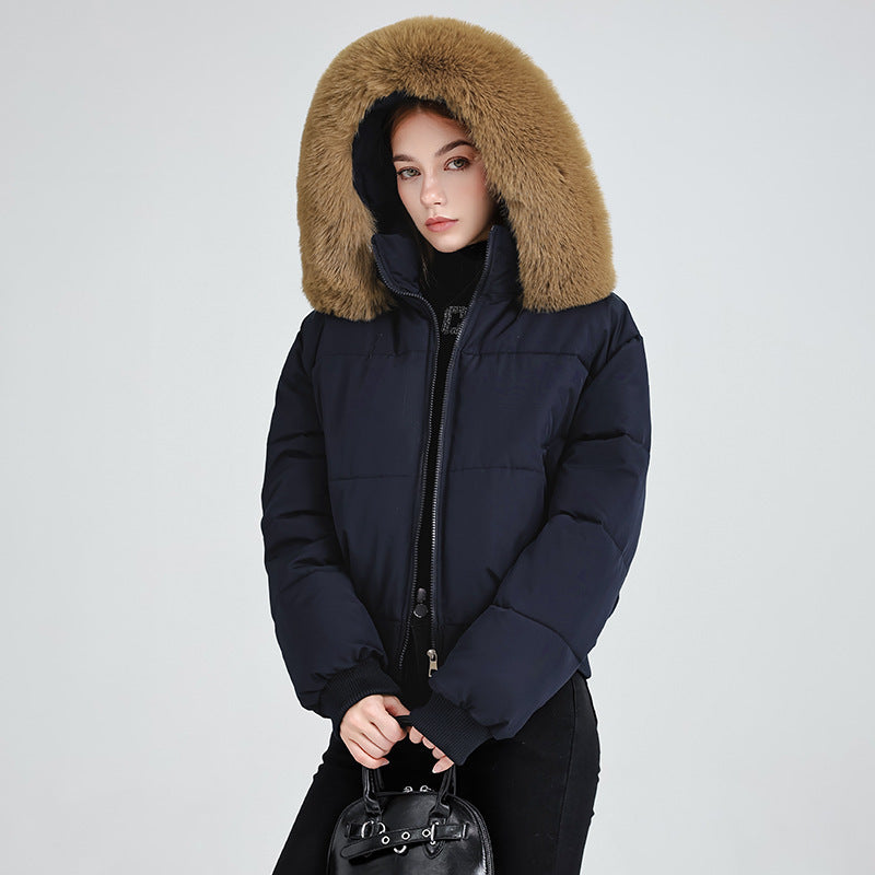 Women's Hooded Fur Collar Cotton-padded Sense