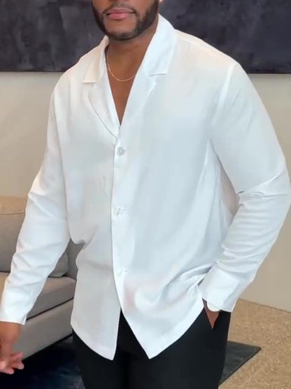 White Long Sleeve Button-down Shirt