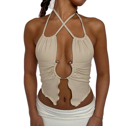 Women's Hollow-out Exposed Top