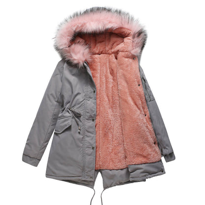 Mid-length Cotton-padded  Hooded Coat