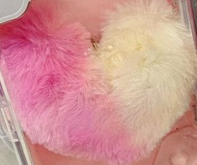 Love Rabbit Fur Plush Pendant  Keychain