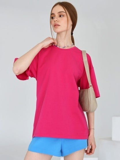 Women's Pure Cotton Short Sleeve T-shirt Top