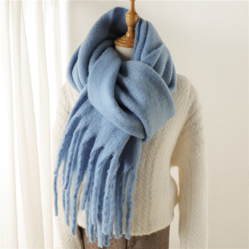 Mohair Pure Color Scarf