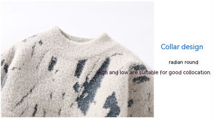 Winter Fleece-lined Thickened Men's Sweater Fall And Winter Inner