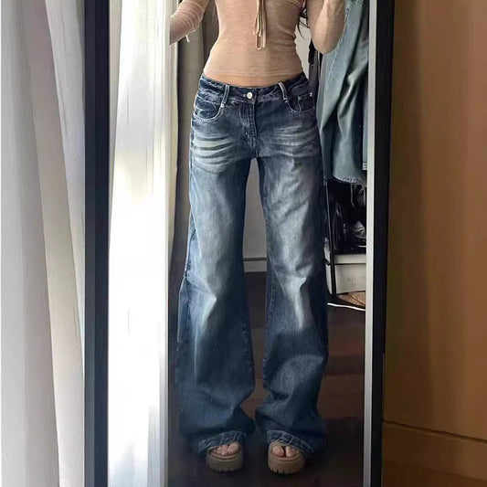 Womens American Retro Street Hip Hop Jeans