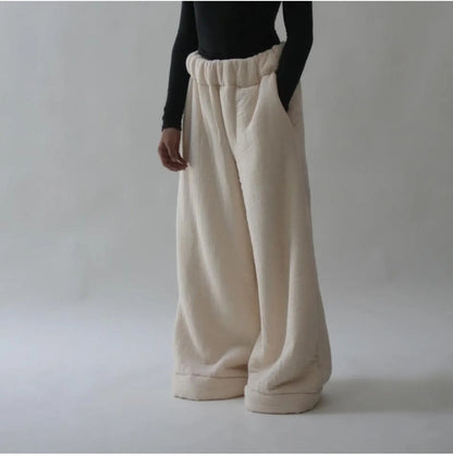Women's Street Fashion Casual Loose Wide-leg Pants Solid Color