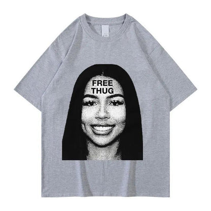 Women's Retro Short Sleeve Top Hip Hop T-shirt