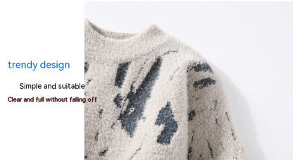 Winter Fleece-lined Thickened Men's Sweater Fall And Winter Inner