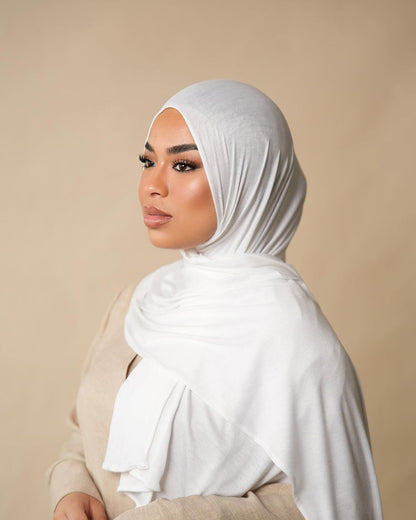 Pure Color Mercerized Cotton Scarf Women's Classic All-matching