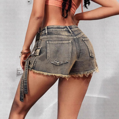 Women's Low Waist Denim Short Skirt