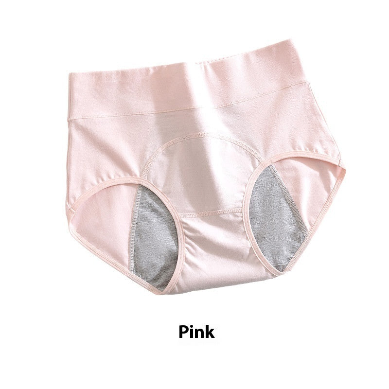 Women's Underwear High Waist Pure Cotton Antibacterial Briefs Lengthened Widened Leak-proof Sanitary Panty