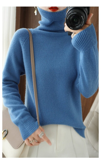 Women's Long-sleeved Bottoming Shirt Slim Slimming High Collar Sweater