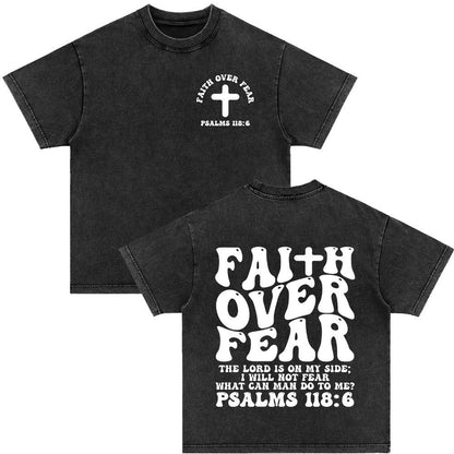 Retro Christ print Short-sleeved Shirt