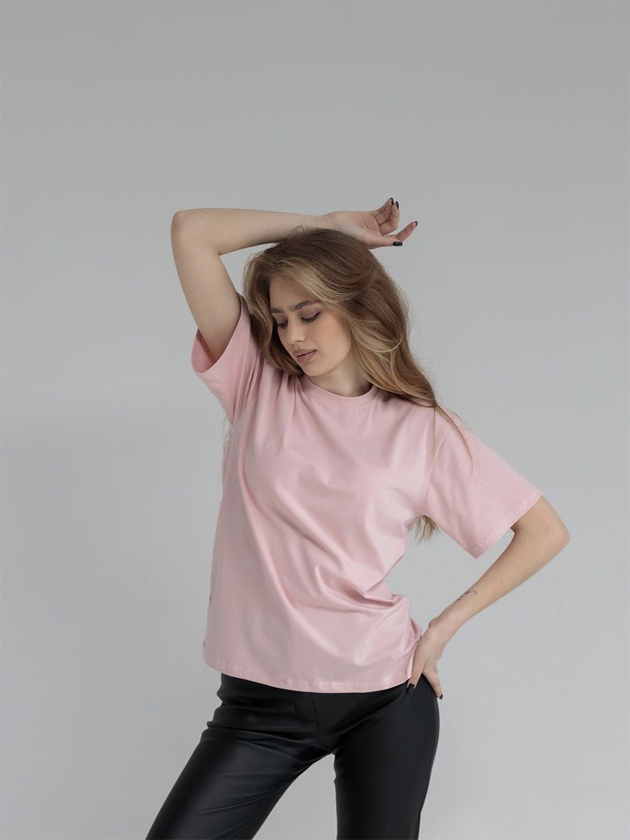 Women's Pure Cotton Short Sleeve T-shirt Top