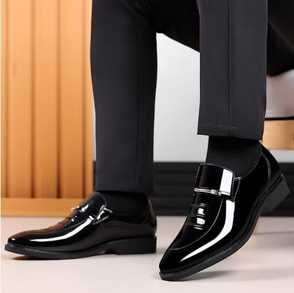 Men's Business British Style Patent Leather Shoes