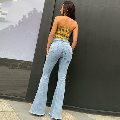 Flare Jeans Pants Women Vintage Denim Ladies Jeans
