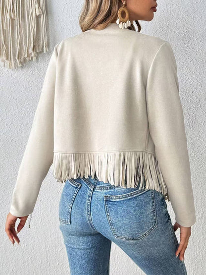 Women's Short Long-sleeved Cardigan Jacket no Buckle