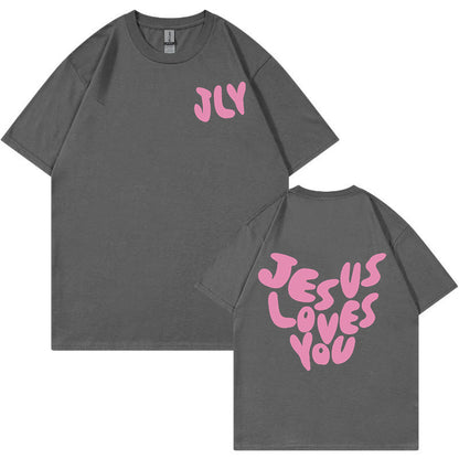 Letter Printing Personalized Design Short Sleeve Women