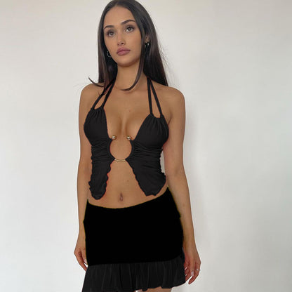 Women's Hollow-out Exposed Top