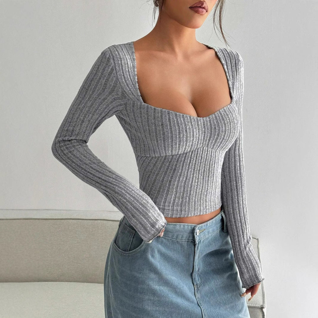 Women's Sunken Stripe Brushed T-shirt