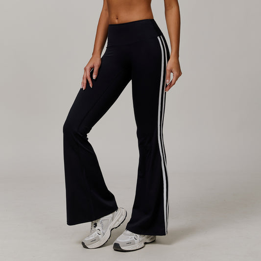 Nude Feel Sports Trousers Slightly Stretch Slimming And Wide Leg Fitness Pants