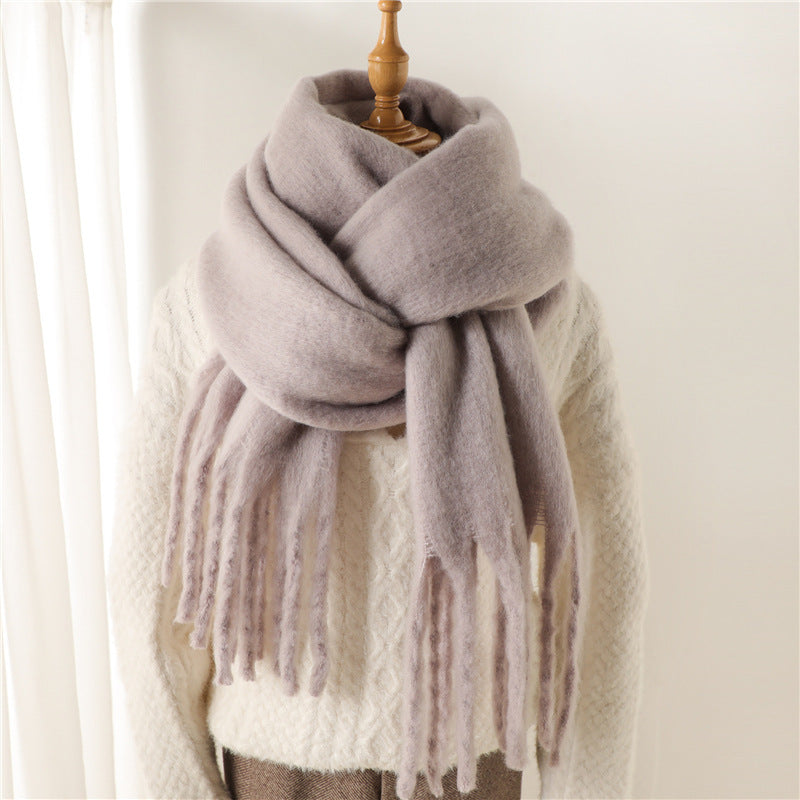 Mohair Pure Color Scarf