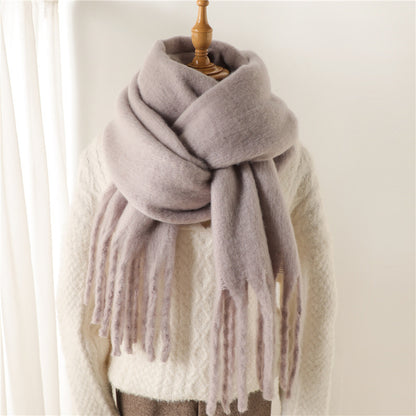 Mohair Pure Color Scarf