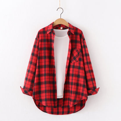 Plaid Women Flannel Casual Shirt