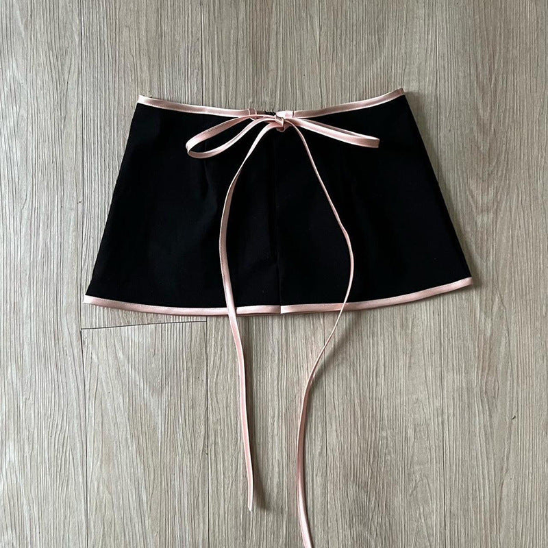 Black Camisole Bow Top and Bottom Wear