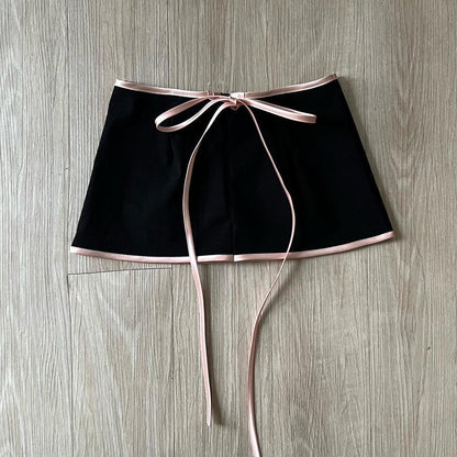 Black Camisole Bow Top and Bottom Wear