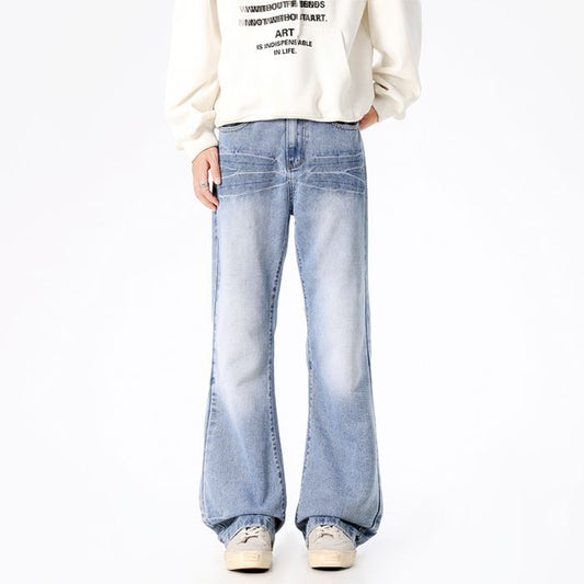 Washed Vintage Loose Straight-leg Pants