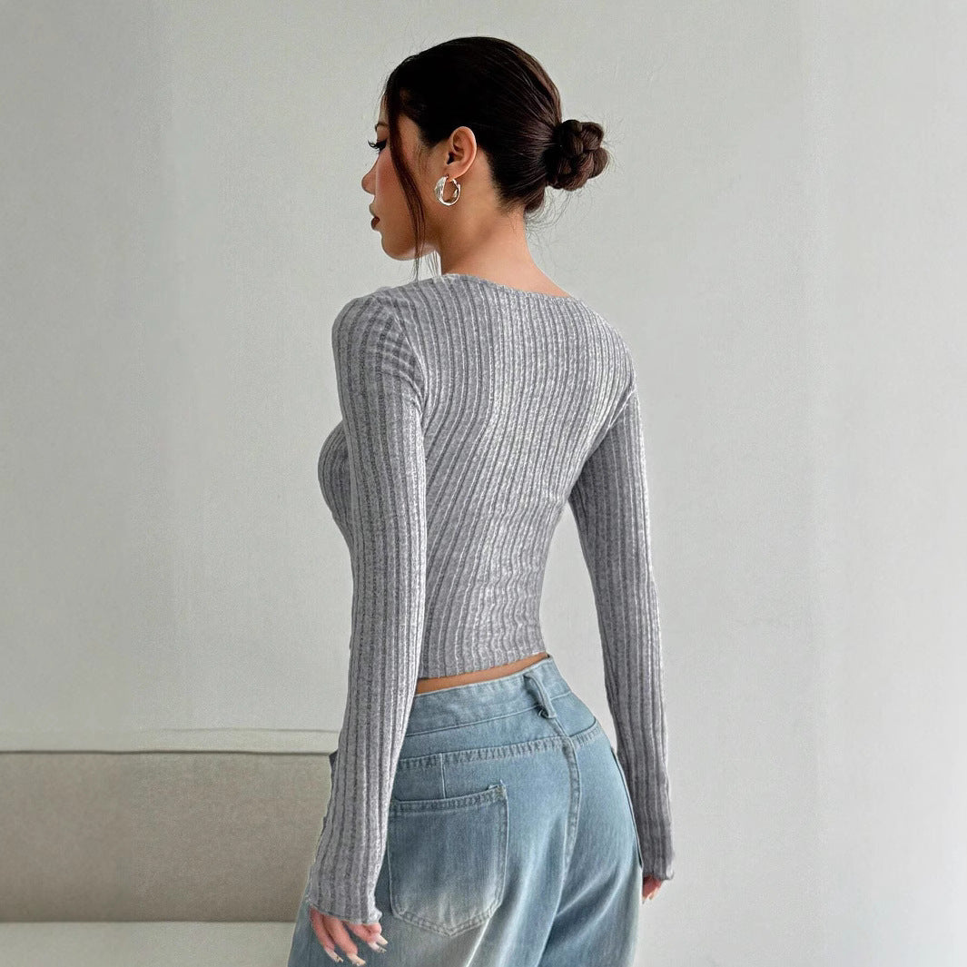 Women's Sunken Stripe Brushed T-shirt