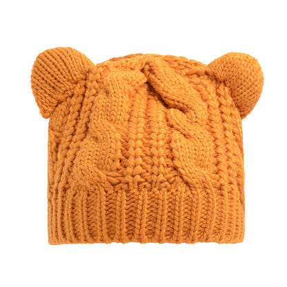Cute Knitted Cat Ear Beanie For Winter