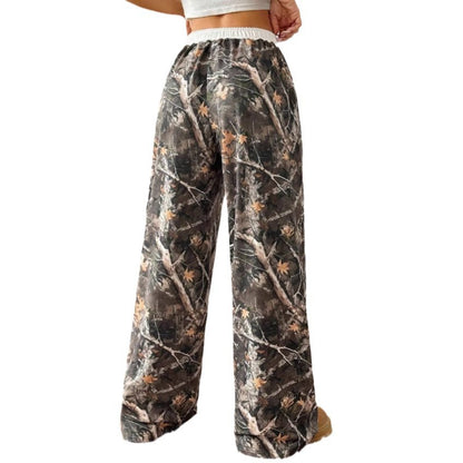 Women's Elastic Waist Camouflage Pants