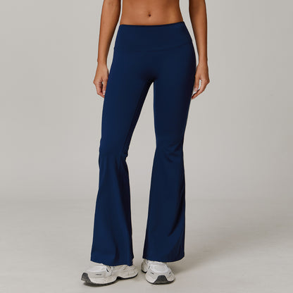 Nude Feel Sports Trousers Slightly Stretch Slimming And Wide Leg Fitness Pants