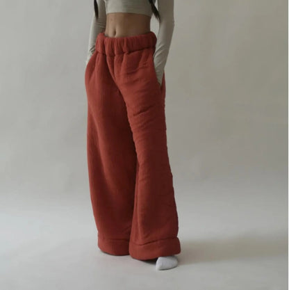 Women's Street Fashion Casual Loose Wide-leg Pants Solid Color