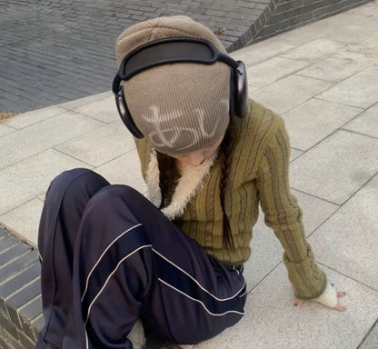 Street Style Letters Pile Heap Cap Beanie Hat Female Autumn And Winter Street