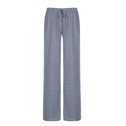 Women's Striped Print Y2K Fashion Casual Lace Up Home Straight  Wide-leg Pants