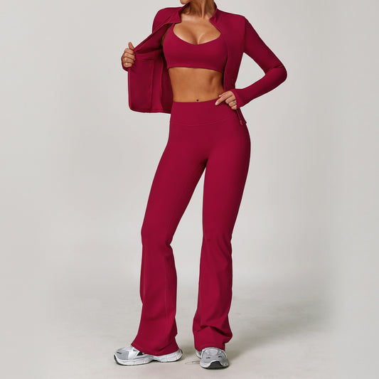 Tight Quick-drying Fitness Yoga Outdoor Running Sports Three-piece Suit