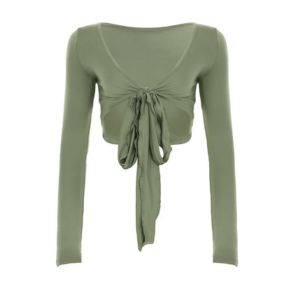 Pure Desire Strap Long-sleeved T-shirt
