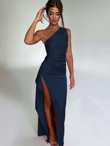 Sexy One-shoulder Backless Satin Dresses For Women
