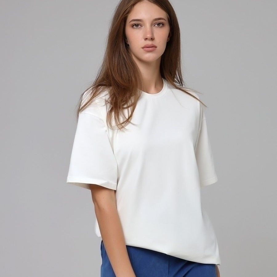 Women's Pure Cotton Short Sleeve T-shirt Top