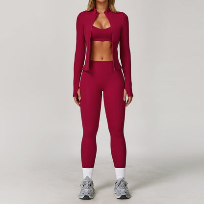 Tight Quick-drying Fitness Yoga Outdoor Running Sports Three-piece Suit