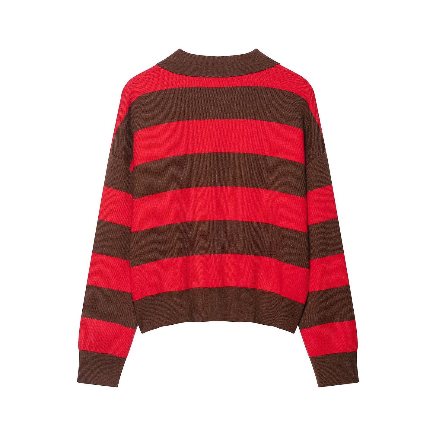 Autumn New Loose Pullover Women's Polo Collar Knitwear Top